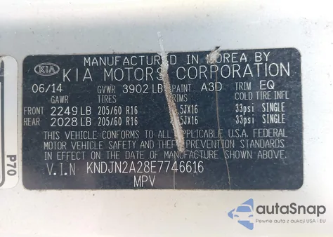 2014 Kia Soul from USA, damaged, VIN KNDJN2A28E7746616